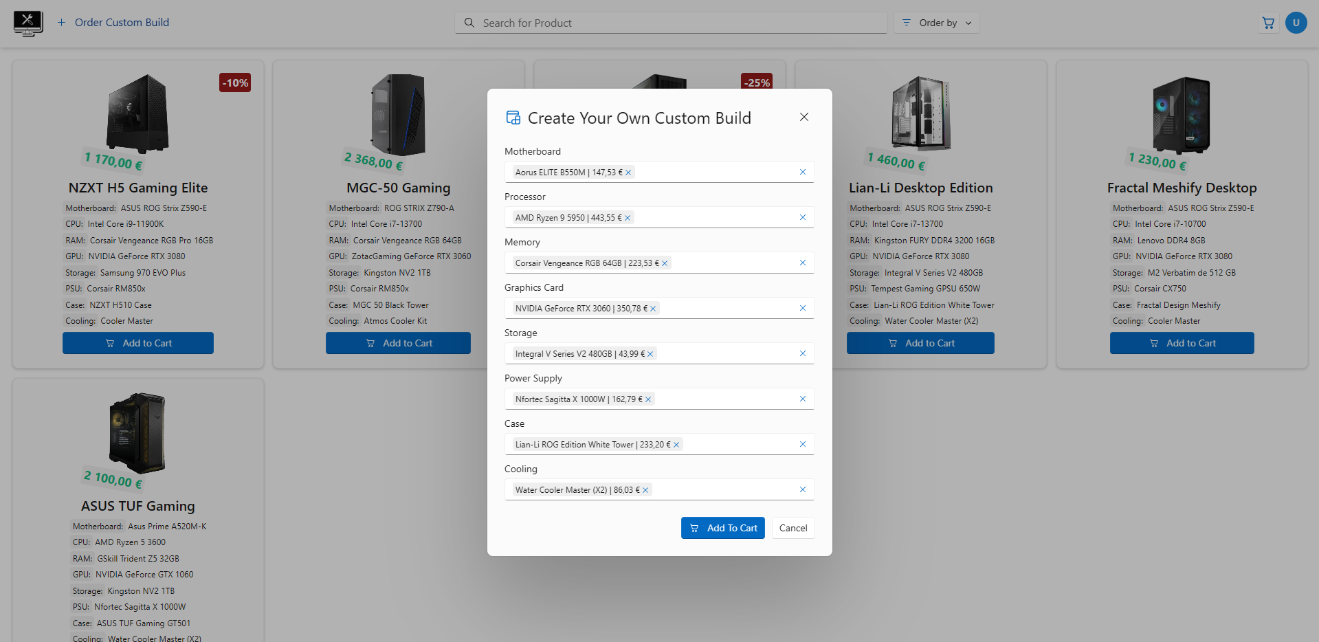 Custom Computer Build order