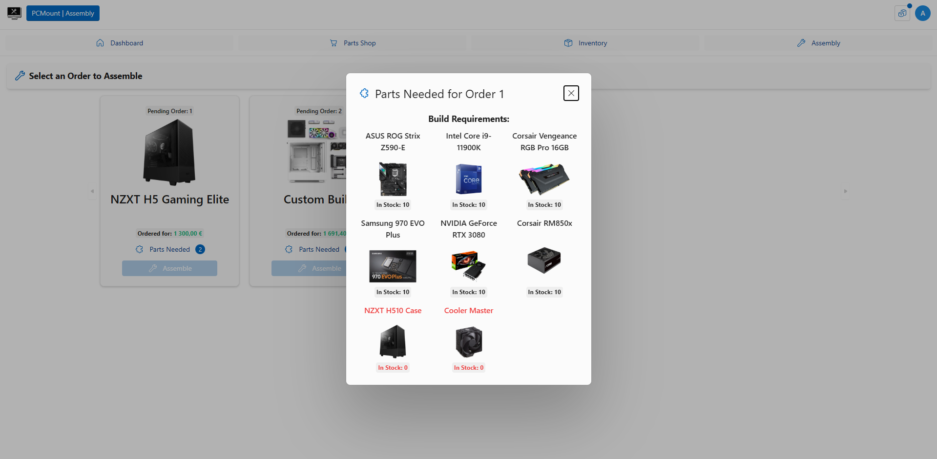 Order to Start Requirements